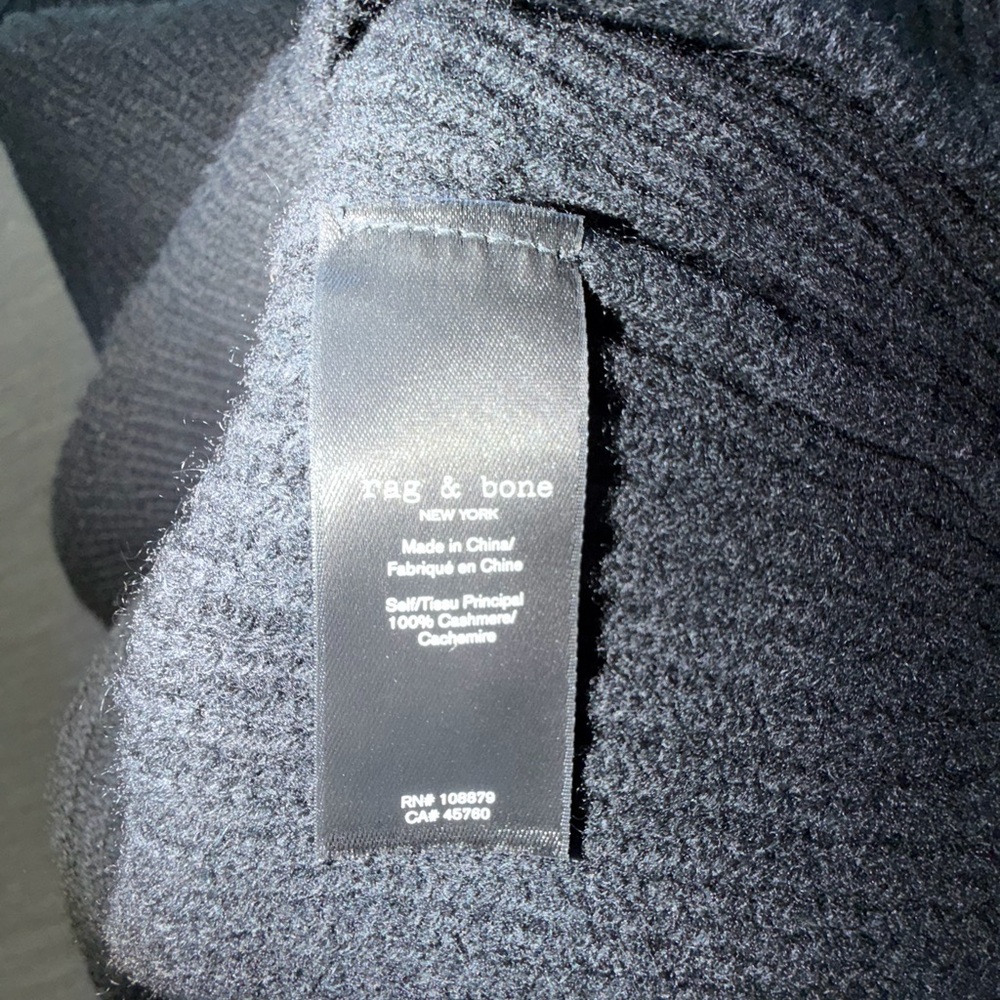 rag & bone Pierce cashmere sweater dress, black, size S - Picture 5 of 7